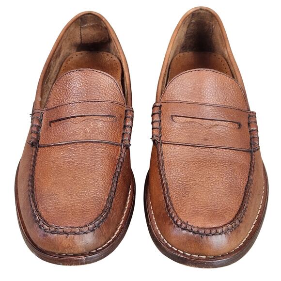 Bass Weejun Penny Loafers Larson Seahorse Men’s SZ 10 D Brown Arch Support EUC - Picture 2 of 16